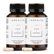 Suplemento JsHealth Vitamins Hair + Energy 60 cápsulas x 2 Suplemento JsHealth Vitamins Hair + Energy 60 cápsulas x 2