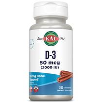 Suplemento KAL de vitamina D3 para mastigar 50mcg 2000IU 200 Serv