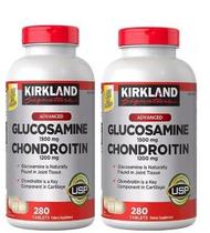 Suplemento Kirkland Signature Glucosamina 1500 mg/Condroitina 1200 mg 280 comprimidos (pacote com 2)