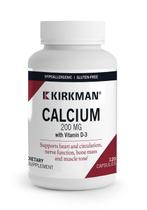 Suplemento Kirkman Calcium 200mg 120 cápsulas vegetarianas Suplemento Kirkman Calcium 200mg 120 cápsulas vegetarianas