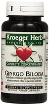Suplemento Kroeger Herb Ginkgo Biloba 90 cápsulas vegetarianas