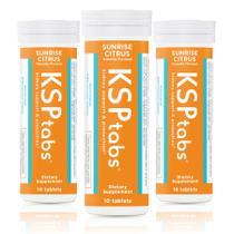 Suplemento KspTabs Sunrise Citrus Hydration, pacote com 3