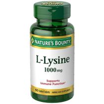 Suplemento L-Lisina Nature's Bounty 1000mg - 60 Comprimidos Suplemento L-Lisina Nature's Bounty 1000mg - 60 Comprimidos