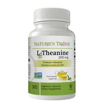 Suplemento L-Teanina Nature's Trove - 200mg - 365 Cápsulas Suplemento L-Teanina Nature's Trove - 200mg - 365 Cápsulas
