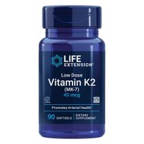 Suplemento Life Extension em baixa dose de vitamina K2 90 cápsulas gelatinosas