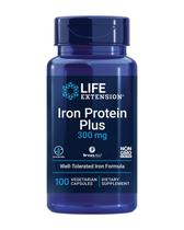 Suplemento Life Extension Iron Protein Plus para um vermelho