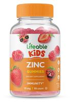 Suplemento Lifeable Zinc Kids Gummies 15mg - Sabor Frutas Vermelhas
