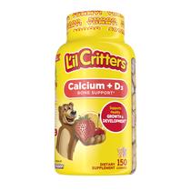 Suplemento Lil Critters Calcium + D3 - 150 Gummies para Crianças