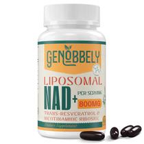 Suplemento Lipossomal GENOBBELY NAD+ 800mg - Com Ribosídeo de Nicotinamida e Trans-Resveratrol