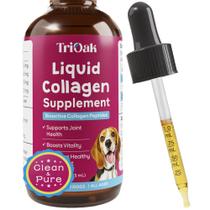 Suplemento líquido de colágeno Drops TriOak para cães, quadris e articulações