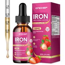 Suplemento líquido de ferro CNCHEF 18 mg com vitamina C, B12, B6 e zinco Suplemento líquido de ferro CNCHEF 18 mg com vitamina C, B12, B6 e zinco
