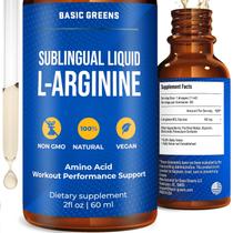 Suplemento líquido de L-arginina BASIC GREENS 3150mg para homens/mulheres