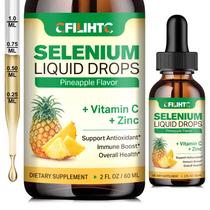 Suplemento líquido de selênio CFILIHTC 200mcg com vitamina C e zinco Suplemento líquido de selênio CFILIHTC 200mcg com vitamina C e zinco