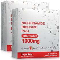 Suplemento Líquido Zooone 1000mg, Nicotinamida Ribosídeo e Resveratrol, Mistura para Bebida Sabor Frutas Vermelhas Extra Forte para Energia, Foco e Antienvelhecimento - 2 Pacotes de 30 Sachês Suplemento Líquido Zooone 1000mg, Nicotinamida Ribosídeo e Resveratrol, Mistura para Bebida Sabor Frutas Vermelhas Extra Forte para Energia, Foco e Antienvelhecimento - 2 Pacotes de 30 Sachês