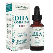 Suplemento Live Wise Naturals em gotas líquidas de DHA Omega 3 Suplemento Live Wise Naturals em gotas líquidas de DHA Omega 3