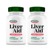 Suplemento Liverite Liver Aid com cardo mariano 150 cápsulas x2