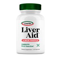 Suplemento LIVERITE Liver Aid com cardo mariano 60 cápsulas
