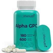 Suplemento LongLifeNutri Alpha GPC Colina 600 mg 180 cápsulas