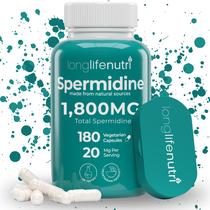Suplemento LongLifeNutri Spermidine 20 mg 180 cápsulas veganas Suplemento LongLifeNutri Spermidine 20 mg 180 cápsulas veganas