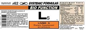 Suplemento LS Liver S - Fórmulas Sistêmicas - 60 Cápsulas Suplemento LS Liver S - Fórmulas Sistêmicas - 60 Cápsulas