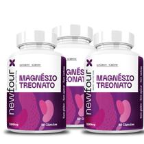 Suplemento Magnésio Treonato 60 Cápsulas Kit 03 Unidades