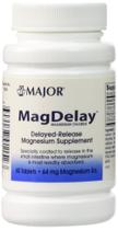 Suplemento MAJOR MagDelay 64 mg de magnésio de liberação retardada Suplemento MAJOR MagDelay 64 mg de magnésio de liberação retardada