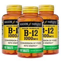 Suplemento MASON NATURAL B-12 1000mcg de dissolução rápida x300