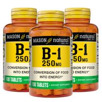 Suplemento MASON NATURAL Vitamina B1 Tiamina 250 mg 100 comprimidos Suplemento MASON NATURAL Vitamina B1 Tiamina 250 mg 100 comprimidos
