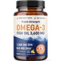 Suplemento MAV Nutrition - Óleo de Peixe Ômega 3 de Força Tripla Suplemento MAV Nutrition - Óleo de Peixe Ômega 3 de Força Tripla