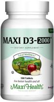 Suplemento Maxi Health Vitamina D3 2000 UI 180 comprimidos Suplemento Maxi Health Vitamina D3 2000 UI 180 comprimidos
