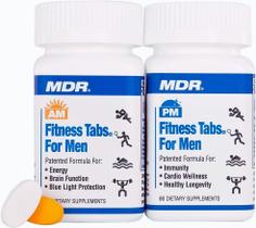 Suplemento MDR Fitness Tabs, multivitamínico patenteado AM/PM para homens