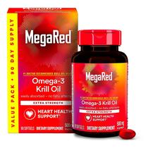 Suplemento MegaRed Óleo de Krill Antártico - 500mg Omega 3 (90 Cápsulas)