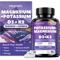 Suplemento MEGNETA Potássio Magnésio Vitamina D3 K2 10000IU