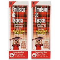 Suplemento Menper Emulsion De Escocia Cherry 192 ml de óleo de fígado de bacalhau, pacote com 2 unidades Suplemento Menper Emulsion De Escocia Cherry 192 ml de óleo de fígado de bacalhau, pacote com 2 unidades