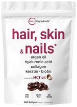 Suplemento: microingredientes, cabelo, pele, unhas, 400 cápsulas gelatinosas Suplemento: microingredientes, cabelo, pele, unhas, 400 cápsulas gelatinosas