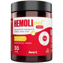 Suplemento Mineral Avert Hemolipet para Cães - Embalagem com 30 Sticks