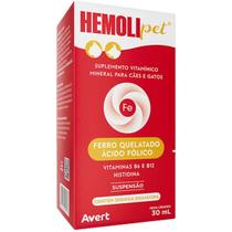 Suplemento Mineral Avert Hemolipet Suspensão para Cães e Gatos - 30ml