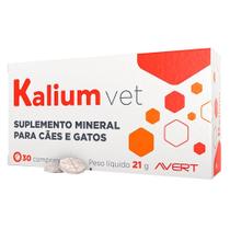 Suplemento Mineral Avert Kalium Vet para Cães e Gatos - 30 Comprimidos