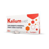 Suplemento Mineral Avert Kalium Vet para Cães e Gatos 30 comprimidos