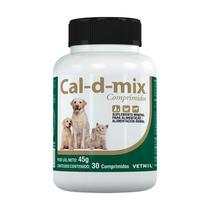 Suplemento Mineral Cães e Gatos 30 Comps. Vetnil Cal-d-mix