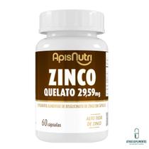 Suplemento Mineral de Zinco Quelado 350mg 60 cápsulas APISNUTRI
