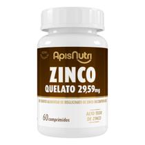 Suplemento Mineral De Zinco Quelato 60 Caps 29,59 mg ApisNutri