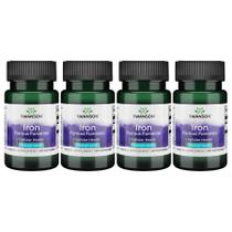 Suplemento mineral Swanson Iron Ferrous Fumarate 18 mg 60 ct, pacote com 4