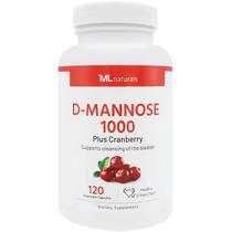 Suplemento ML Naturals D-Mannose 1000mg com cranberry 2500mg