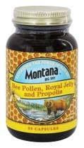 Suplemento Montana, pólen de abelha, geleia real, própolis, 90 cápsulas