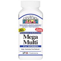 Suplemento Multivitamínico 21st Century Mega para Mulheres - 90 Comprimidos