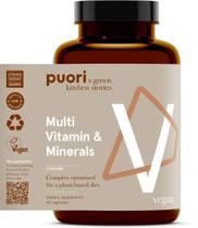 Suplemento Multivitamínico e Mineral Puori V - 60 Cápsulas Veganas