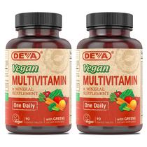 Suplemento multivitamínico e mineral vegano DEVA 90 comprimidos x2