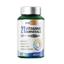 Suplemento multivitamínico Flynew 21 em 1 para mulheres e homens 60 cápsulas Suplemento multivitamínico Flynew 21 em 1 para mulheres e homens 60 cápsulas