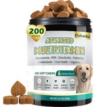 Suplemento multivitamínico para cães Mekseks 24 em 1 para articulações, pele e pelagem, 200 mastigáveis Suplemento multivitamínico para cães Mekseks 24 em 1 para articulações, pele e pelagem, 200 mastigáveis